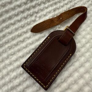 Louis Vuitton Brown Leather Bag Tag